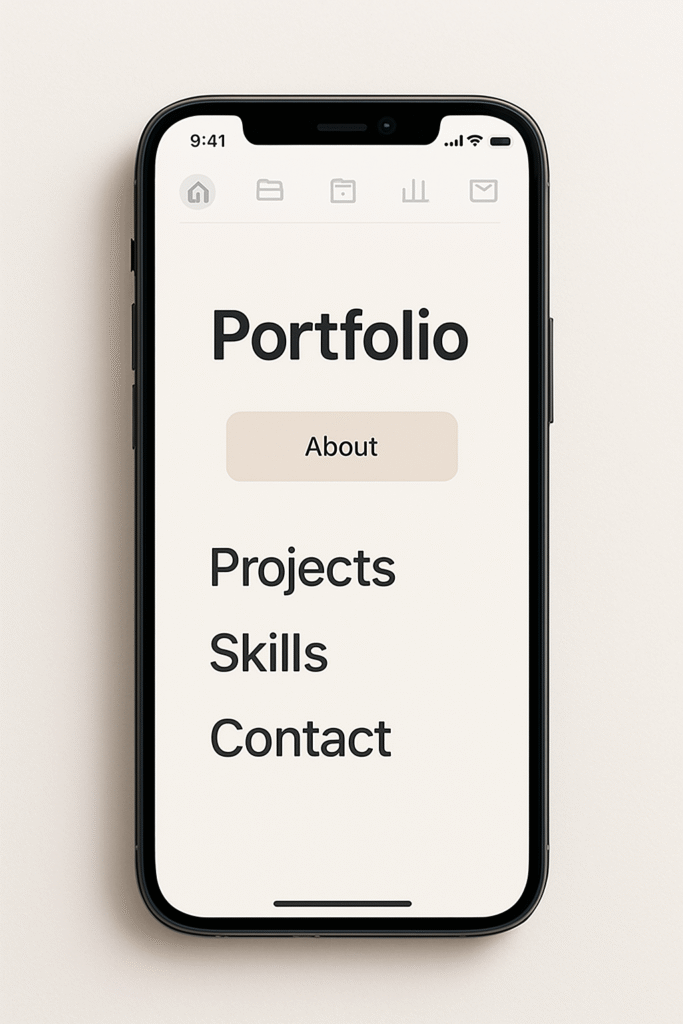 smartphone menu ux
